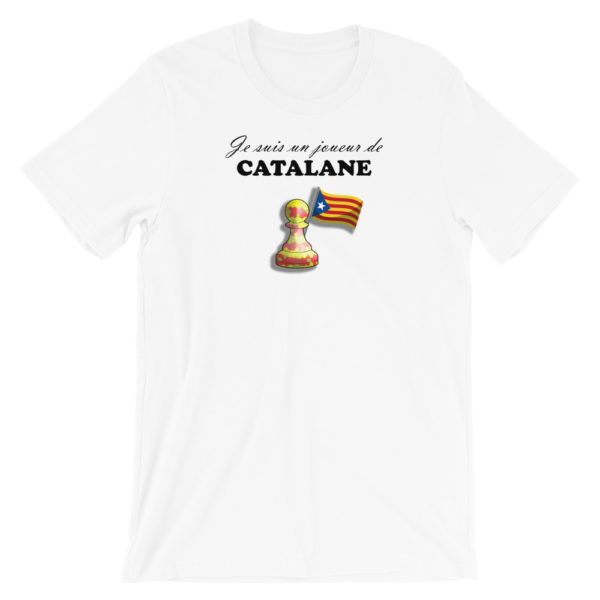 t-shirt échecs ouverture partie catalane